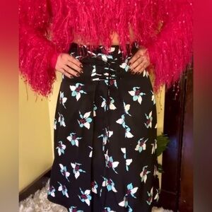 Maeve Lace Front Midi Skirt